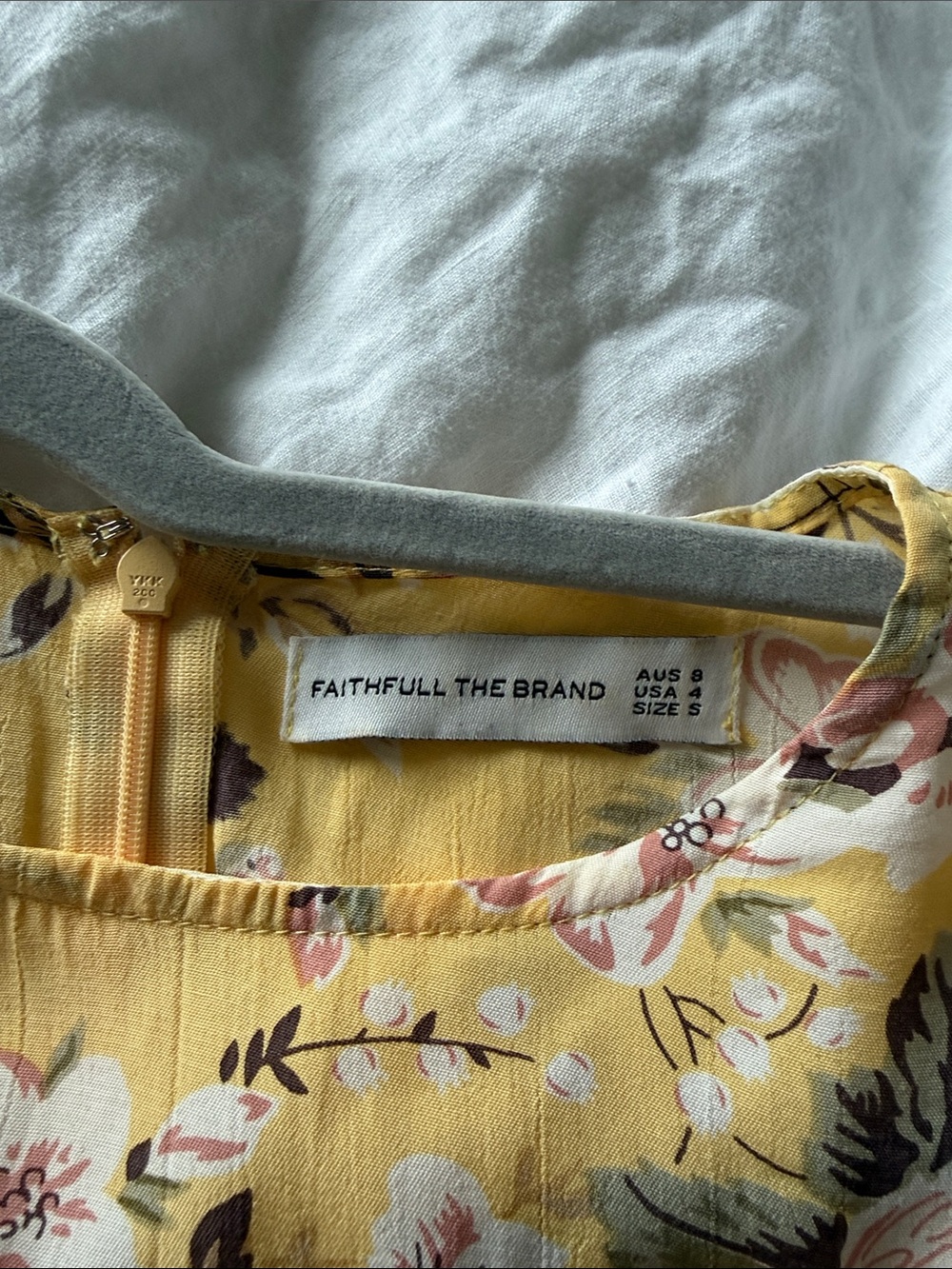 Faithfull the Brand Yellow Floral Jasmine Dress Size 4 - Picture 4 of 8